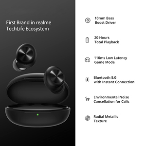 Audífonos Intrauditivos Inalámbricos Realme DIZO GoPods D, Cancelación de Ruido ENC, Latencia Baja de 110 ms, Modo de Juego, Bluetooth - Product Image 2