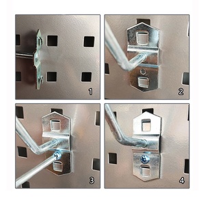 Ganchos de tablero de clavijas de Metal LEADLOONG, organizador de tablero de clavijas de hierro, Kit surtido, cerraduras de clavijas para garaje, trabajo, tienda, almacenamiento colgante - Product Image 4