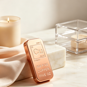 Copper Ingot 5 Oz Rectangle <b>Plaque</b> 999 Fine Art Collectible Polished Metal Craft - Product Image 1