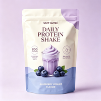 Sachet Doypack Personnalisé Imprimé avec Fermeture Zip Refermable pour Poudre de Protéine et Compléments Alimentaires