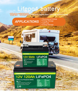 Batería de fosfato de litio Lifepo4 OEM de 12V, 24V, 48V, 60V, 50Ah, 100Ah, 200Ah, 12.8V, paquete de baterías Lifepo4 - Product Image 5