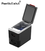 PoeticExist 2025 Nouveau Réfrigérateur de Voiture Portable à Semi-conducteurs 12V/24V Moderne, Glacière de Camping Extérieur Multifonctionnelle