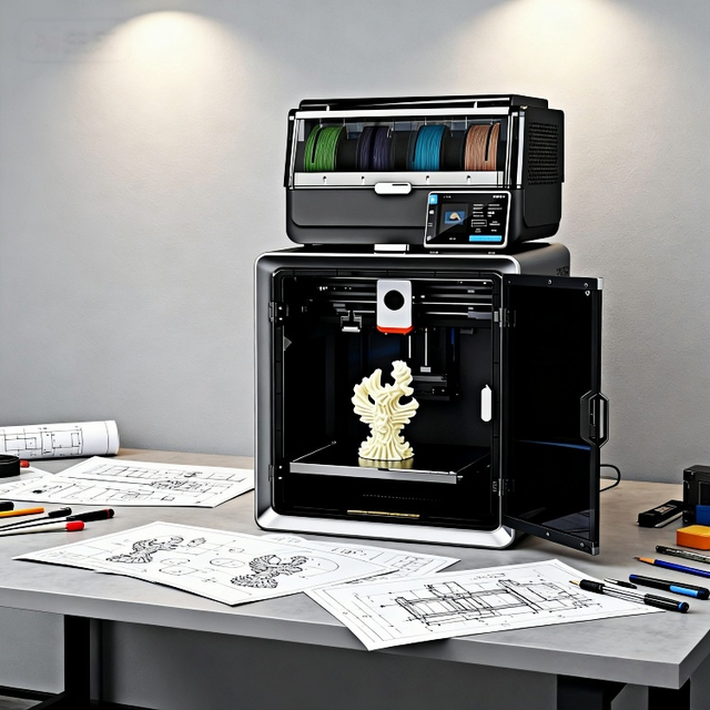 Large Format FDM 3D Printer with Heated Bed and High-Temperature Hotend for Engineering Applications