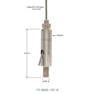 Colgador de accesorios de iluminación, cuerda de alambre de acero inoxidable, pinza de <span class=keywords><strong>cable</strong></span> de salida lateral con bloqueo de <span class=keywords><strong>cable</strong></span> - Product Image 2