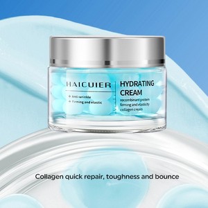 Natural Firming Anti Wrinkle Aging Hydrating Whitening <b>Face</b> Moisturizer Hydrolyzed Collagen Jelly Capsule <b>Face</b> Gel Cream - Product Image 1