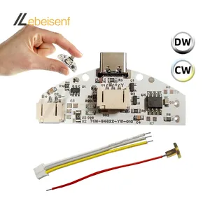 Typ-C 5 V LED-Ladestation berührungsempfindlich einzel-/doppelfarbig dimmbar Steuerbrett (Schweißen nicht erforderlich) DIY-Nachtlampen-Dimmermodul