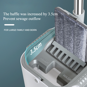 2023 Thiết Kế Mới Rẻ Hơn Hands-Free Làm Sạch Lau Phẳng Hộ Gia Đình Công Cụ Làm Sạch Sợi Nhỏ Sàn Bụi Lau Với Xô - Product Image 2