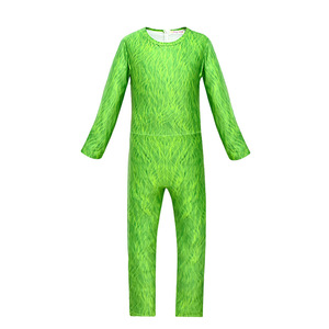 Disfraz de Grinch para niños, mono de poliéster de cuerpo completo para cosplay y actuaciones - Product Image 2