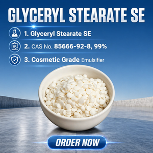 Stéarate de Glycérol SE Qualité Cosmétique Émulsifiant Auto-émulsifiant N° CAS 85666-92-8 Marque <span class=keywords><strong>Meishu</strong></span> Pureté 99% Légèrement jaune - Product Image 1