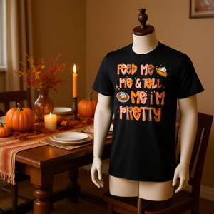 T-shirt Thanksgiving « Allez-moi enfourcher la tarte et dites-moi que je suis belle » - Product Image 3