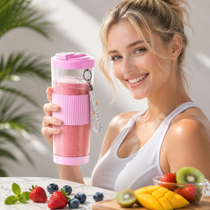Vaso Mezclador Eléctrico Portátil de 500 ml con Carga USB Tipo C para Jugos de Frutas Frescas, Smoothies y Batidos de Verduras - Product Image 4