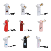 Ventilador de Mano Eléctrico Pequeño Personalizado de Fábrica con Logotipo Empresarial, Regalo de Verano, con LED Intermitente y Funcionamiento a Batería