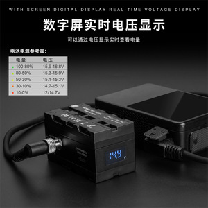 WY-F550X2 F970 F550 NP สองด้าน F990แบตเตอรี่ปลอมฐานหมุนได้สำหรับ V Mount Monitor เครื่องส่งสัญญาณ - Product Image 5