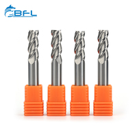 Herramienta de molinos de extremo de aluminio BFL CNC, carburo, 2 unidades