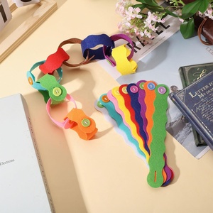 Paquete de 30 Cadenas de Botones en Forma de Ola, Cadenas de Fieltro Coloridas con Broches a Presión, Guirnalda para Decoración del Hogar, <span class=keywords><strong>Navidad</strong></span>, Cumpleaños, Aniversario, Fiesta - Product Image 4