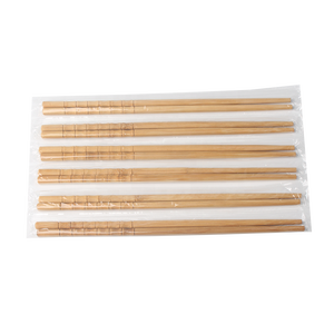 Nouveauté baguettes de bambou populaires de 24cm avec logo baguettes réutilisables marron clair pour restaurant et maison - Product Image 1