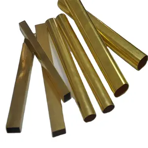 brass square tube/shape brass tube/ Hollow brass tube 20mm OD, price list of hollow brass tube ,brass pipe price per meter