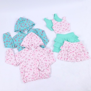 Set 3 Pezzi Tiaose per Bambine: Giacca con Cappuccio Floreale, Gonna a Strati e Canotta, Abbigliamento Estivo Casual per Gioco e Attività all'Aperto - Product Image 3