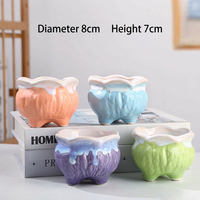 Vente en gros de petits pots de fleurs en céramique artificielle pour plantes succulentes, pour la maison et le jardin