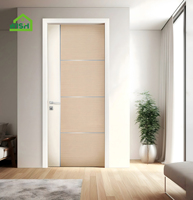 Portes intérieures modernes en bois au design épuré – Portes battantes unies pour chambre et appartement en MDF