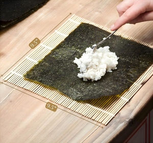 Alfombrilla de Bambú para Enrollar <span class=keywords><strong>Sushi</strong></span>, Resistente y Antiadherente, para Uso Doméstico y en la Cocina, Venta al Por Mayor de Fábrica - Product Image 2