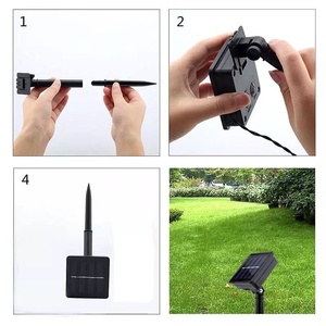 Guirnalda de <span class=keywords><strong>Luces</strong></span> LED Solares para Decoración de Jardín, Patio, <span class=keywords><strong>Navidad</strong></span> y Bodas, Luz Blanca Cálida, IP65 Impermeable, Encendido/Apagado Automático, 8 Modos - Product Image 6