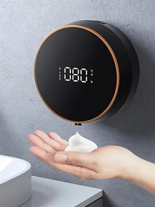 เครื่องจ่ายสบู่เจล/โฟมแบบติดผนัง ขนาด 300 มล. กันน้ำ <span class=keywords><strong>IPX5</strong></span> แบบไม่ต้องสัมผัส ชาร์จไฟได้ ใช้กับสบู่ล้างจานอัตโนมัติ สำหรับห้องน้ำและห้องครัว - Product Image 2