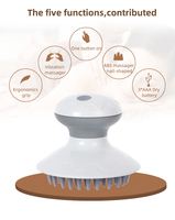 2-in-1 Wasserdichter Vibrations-Kopfmassagegerät für Kopf und Nacken zur Stresslinderung Elektrischer Kopfwasch- und Massageapparat