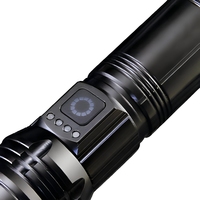 Lampe torche LED rechargeable, laser blanc, 5 modes, USB Type C, zoomable, 18650 26650, optionnelle, pour le travail, les situations d'urgence, l'extérieur