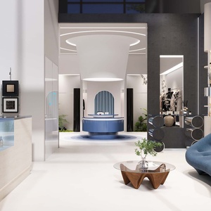 Customized Clothing Store Interior Design Circular Clothing Showcase <strong>Garment</strong> Clothes <strong>Display</strong> Rack for Shop - Product Image 6