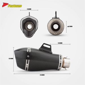 Pot d'échappement universel pour moto Forsound Factory, prix de gros, 51 mm, en fibre de <span class=keywords><strong>carbone</strong></span>, style <span class=keywords><strong>Yoshimura</strong></span>, <span class=keywords><strong>silencieux</strong></span> à enfiler - Product Image 6