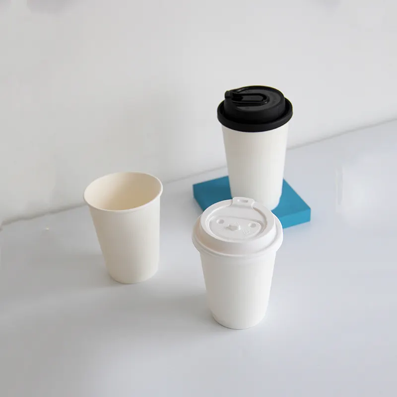 맞춤형 일회용 뜨거운 음료 종이 커피 차 컵 더블 뜨거운 음료를위한 벽 종이 커피 컵