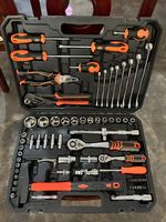 Juego de Herramientas Manuales de Acero CR-V, 216, 46, 53 Piezas, Juego de Llaves Mecánicas para Reparación Automotriz, Juego de Herramientas Manuales para Reparación de Automóviles, Juego de Llaves de Tubo