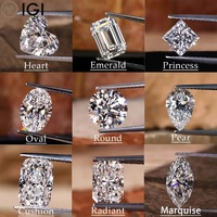 Diamante Sintético con Certificado IGI, Corte Excelente, 1~5CT, Color D, Forma Elegante, CVD HPHT VVS VS, Corte Ovalado, Diamante Cultivado en Laboratorio