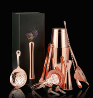 Ensemble de bar à cocktails en acier inoxydable de qualité supérieure, écologique, avec logo personnalisé, comprend des outils de bar et des accessoires pour cocktails