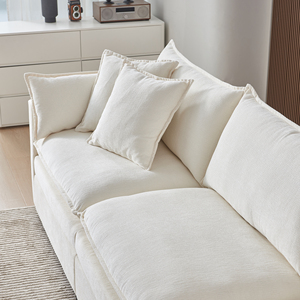 Sofá modular seccional, juego de sofá en forma de L, sofá de nube con otomana móvil para sala de estar, apartamento, estudio, oficina, gris - Product Image 6