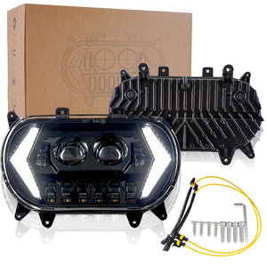 Koplamp LED Road Glide motorfiets grootlicht/dimlicht richtingaanwijzer DRL verlichtingssysteem koplamp vervangende accessoires (zwart) - Product Image 6