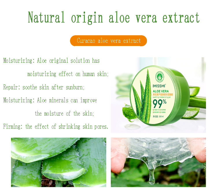 IMISSMI Aloe Vera Soothing Moisturizing Gel - Organic, Vegan 300ml for All  Skin Types - Perfect Face & Body Hydration