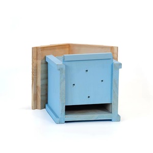Hangende Eco-Vriendelijke Houten Vogelhuisje Voor Buitengebruik In De Zomer Alle Seizoenen Vogelnest Met Blauwe Bladeren - Product Image 6