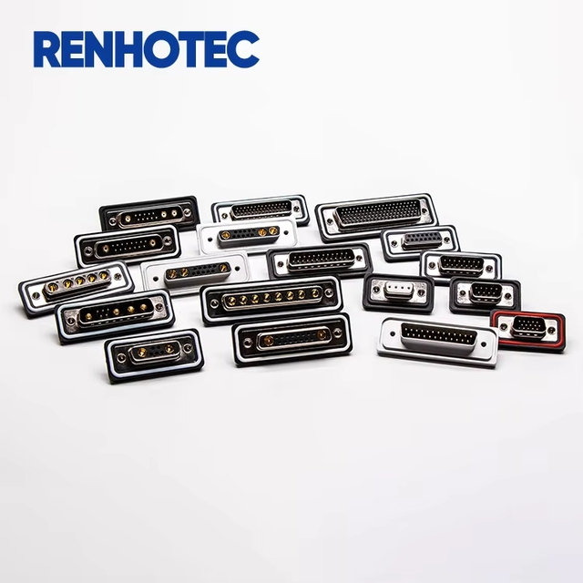 Waterproof D SUB 26 Pin IP67 DB15 Panel Mount Connector 4 9 25 37 44 50 62 78 104