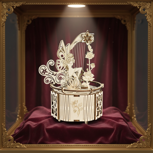 Boîte à musique en bois TONGMUQU Muqu, kit de bricolage pour les 14 ans et plus, cadeau d'anniversaire unisexe avec fonctions musicales - Product Image 1