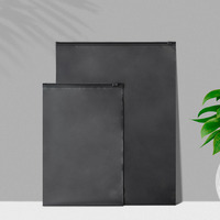 Sacs d'emballage CPE givrés à fermeture éclair 7x9cm noirs pour pantalons, vêtements, sous-vêtements, jouets, chaussettes, robes