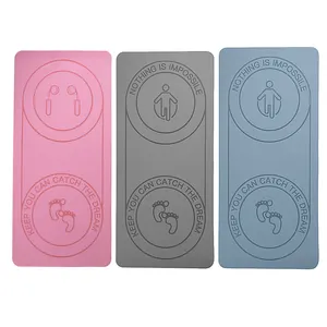 Isolamento acustico personalizzato palestra TPE Yoga salto corda per saltare tappetino Fitness Logo personalizzato 8mm rosa o poli sacchetto personalizzato + cartone 140cm