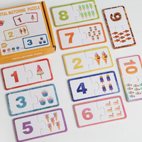 Rompecabezas digital cognitivo de madera, aprendizaje temprano, rompecabezas educativo interactivo para padres e hijos, juguete para niños para emparejar y combinar