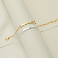 Inspire bijoux Inspirational Jewelry Bracelet réglable en acier inoxydable Bracelet personnalisé gravé Hub Lover Bar Bracelet Islam cadeau