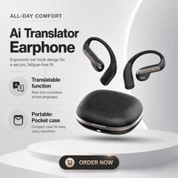 Écouteurs intelligents à crochet d'oreille avec traducteur IA et traduction linguistique en temps réel, compatibles Android, faciles à utiliser