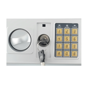 Cajas Fuertes Electrónicas Digitales con Teclado y Cerradura con Llave, Gabinete <span class=keywords><strong>de</strong></span> Seguridad Antirrobo para el Hogar, Oficina, Hotel, Almacenamiento <span class=keywords><strong>de</strong></span> Efectivo, Joyas y Documentos - Product Image 3