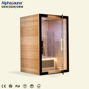 Sauna a infrarossi lontani in legno tradizionale portatile per 1-3 persone in vendita - Product Image 1