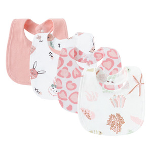 Baberos para Bebé 100% Algodón Absorbente, Babero para Niños y Niñas, Baberos Tipo Bandana Suaves de Doble Capa para Recién Nacidos, para la Dentición y la Alimentación - Product Image 3