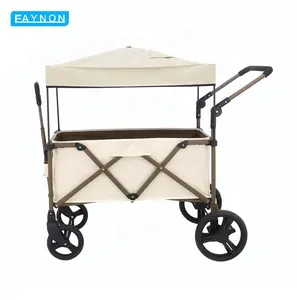 EAYNON Chariot multifonctionnel pliable et portable pliable Chariot de jardin, de camping et de shopping
